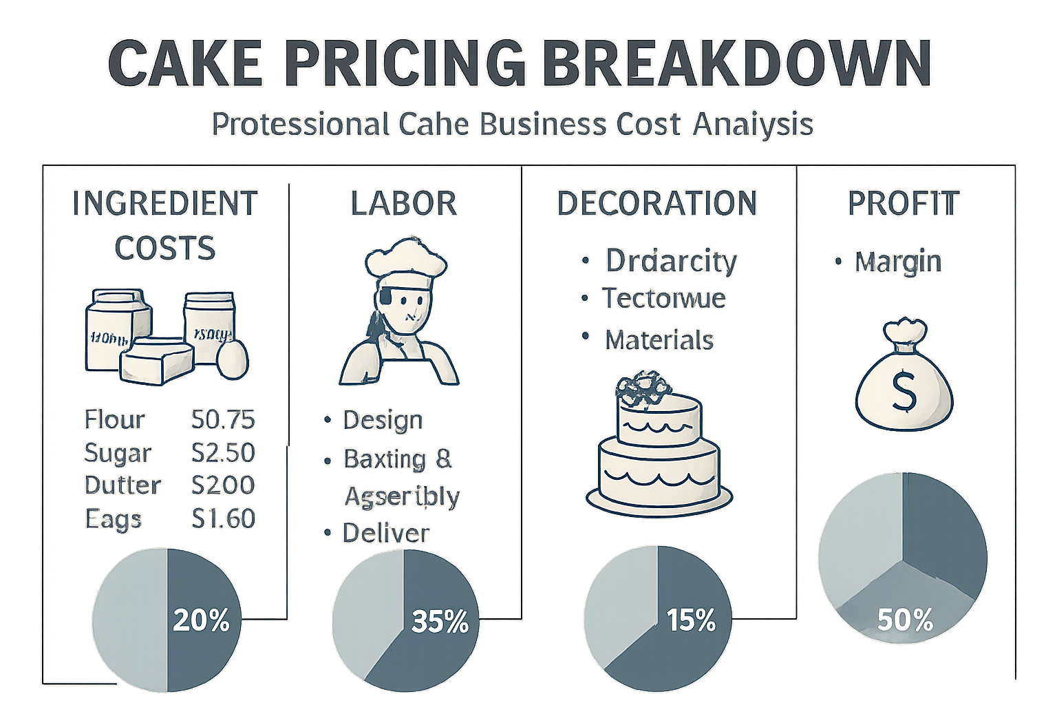Cake pricing breakdown